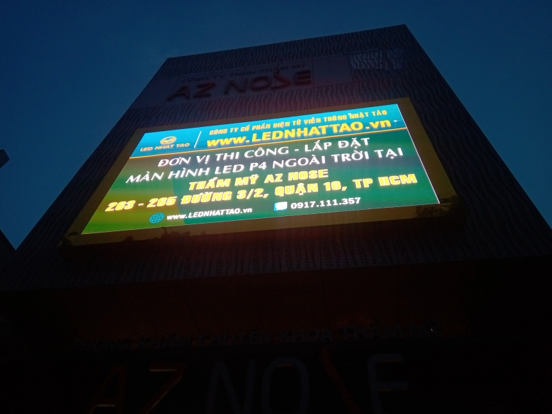 Màn hình LED P4 ngoài trời tại Phòng khám thẩm mỹ AZ NOSE