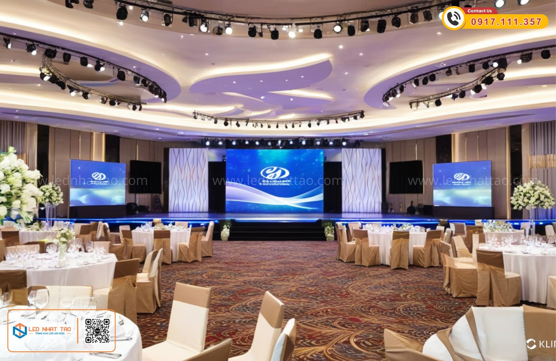 màn hình LED sân khấu nhà hàng